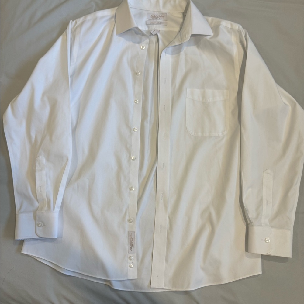 Classic White Men's Dress Shirt